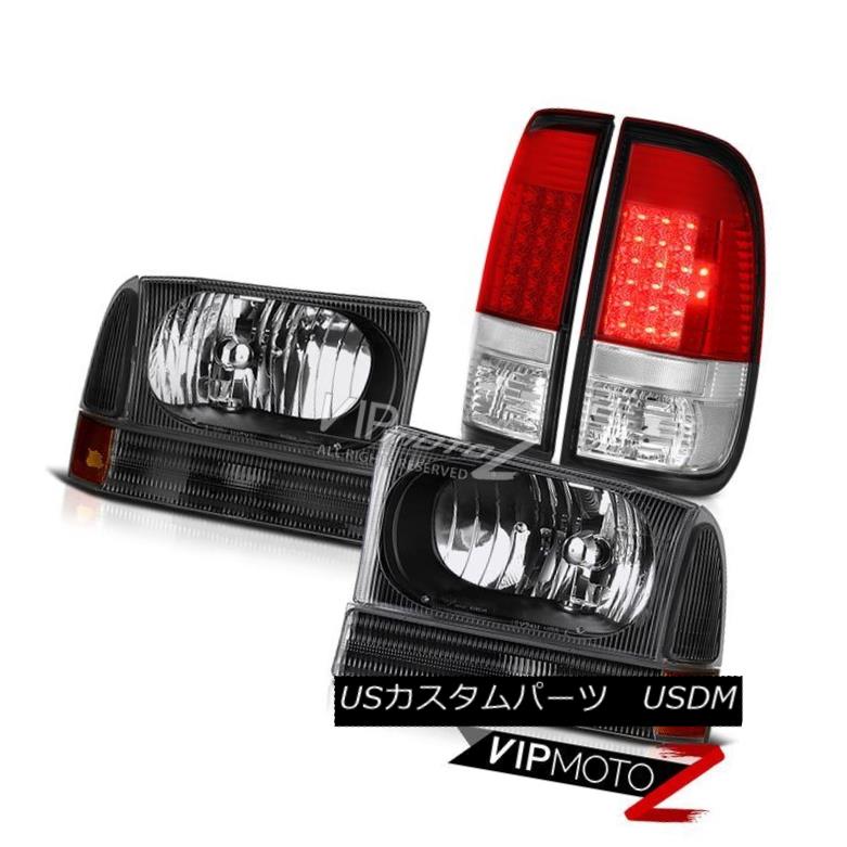 ヘッドライト Infinity Black Headlight Rosso Red LED Tail Light 1999-2004 Ford F350 King Ranch インフィニティブラックヘッドライトロッソレッドLEDテールライト1999-2004フォードF350キングランチ 【並行輸入品】