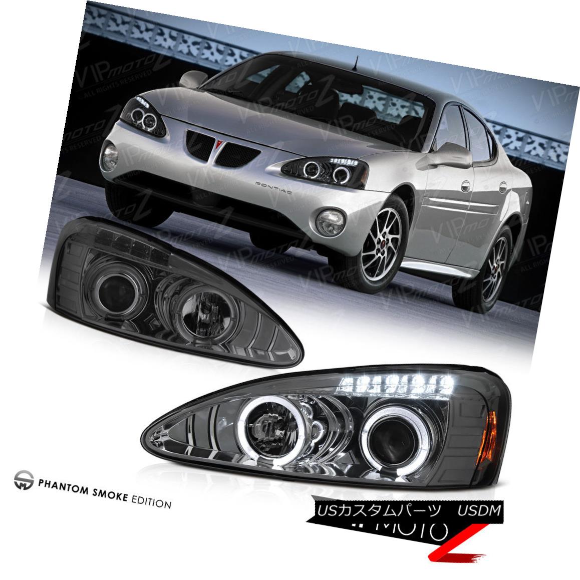ヘッドライト 04-08 Pontiac Grand Prix GT GXP GTP L+R Halo Projector Smoke Headlight Lamp 04-08ポンティアックグランプリGT GXP GTP L + Rハロープロジェクタースモークヘッドライトランプ 【並行輸入品】