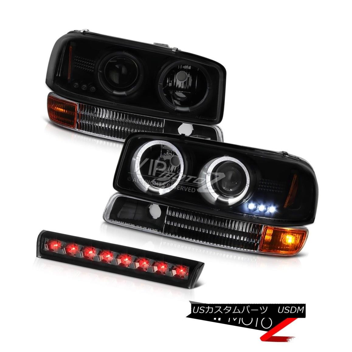 ヘッドライト 00 01 02 03 04 05 06 Yukon Smoke Halo LED Headlight Matte Black Signal 3rd Brake 00 01 02 03 04 05 06ユーコン煙ハローLEDヘッドライトマットブラック信号第3ブレーキ 【並行輸入品】