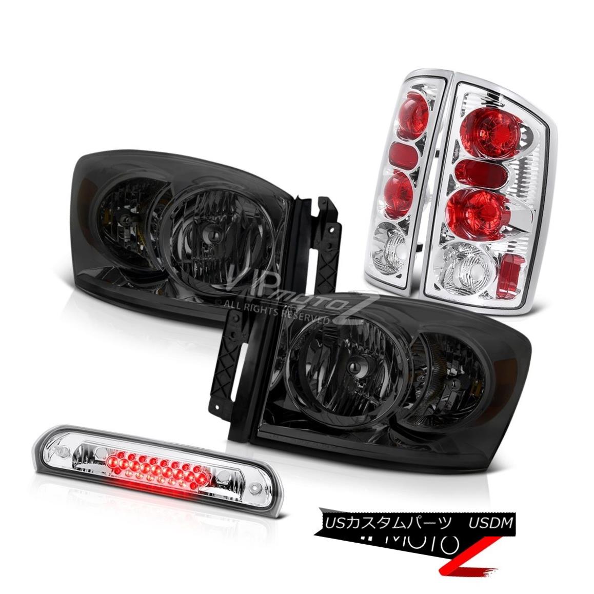 ヘッドライト 2006 Dodge Ram TurboDiesel Pair Smoke Headlamps Rear Tail Lamps Brake Cargo LED 2006ダッジラムターボディーゼルペア煙ヘッドランプリアテールランプブレーキカーゴLED 【並行輸入品】
