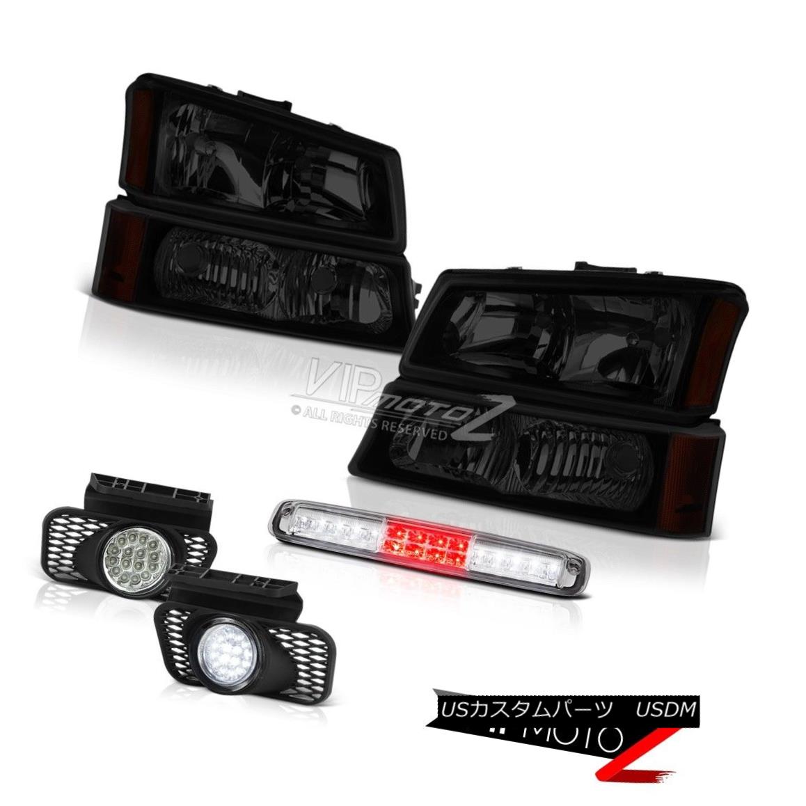 ヘッドライト 03-06 Silverado 1500 Chrome High Stop Lamp Fog Lamps Smoke Tinted Headlamps Drl 03-06 Silverado 1500クロームハイストップランプフォグランプスモークティントヘッドランプDrl 【並行輸入品】