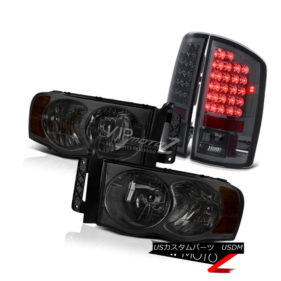 ヘッドライト LH+RH Smoke Headlight+SMOKED LED Tail Lamp 02-05 RAM 1500/2500 Truck LH + RHスモークヘッドライト+ SMOK ED LEDテールランプ02-05 RAM 1500/2500トラック 【並行輸入品】