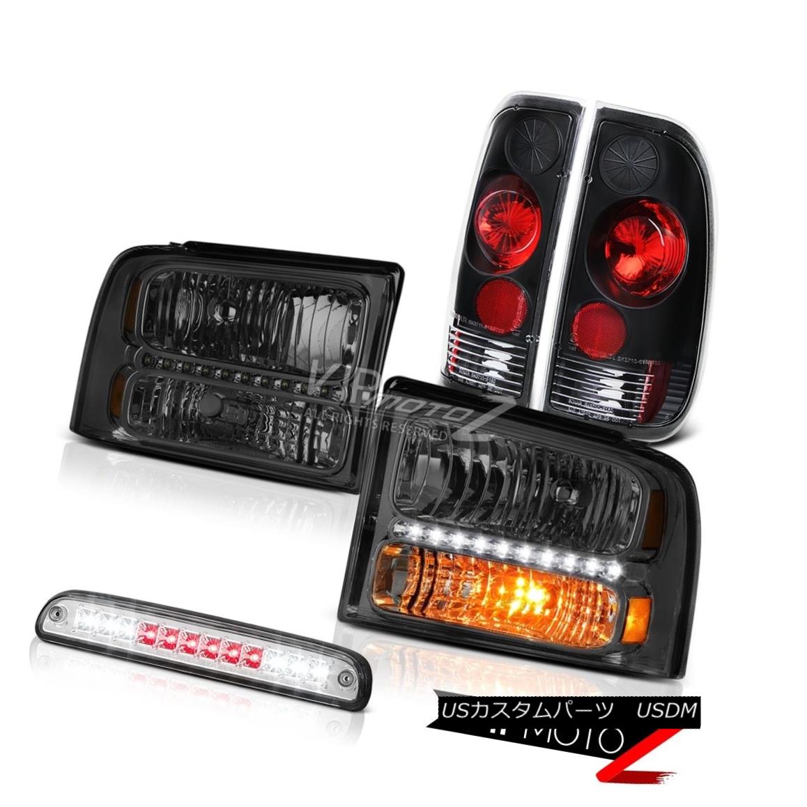 ヘッドライト 2005-2007 Ford F250 SD Smoke Tint Headlamp Rear Brake Tail Lights High Cargo LED 2005-2007 Ford F250 SDスモークティントヘッドランプリアブレーキテールライトハイカーゴLED 【並行輸入品】