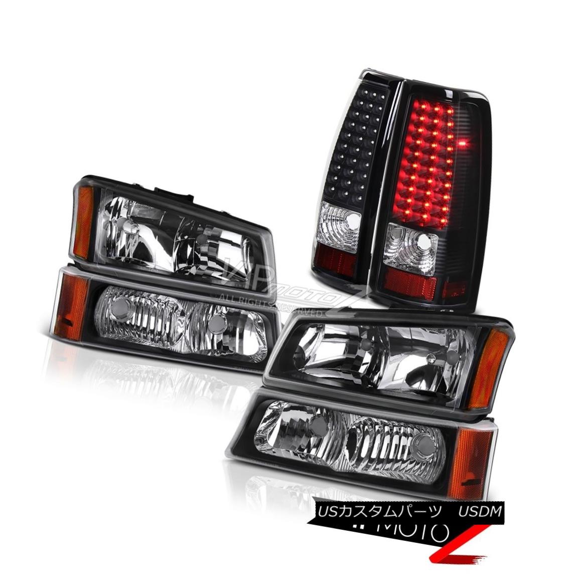 ヘッドライト Black Parking Headlamps LED Bulbs Tail Lamps 2005 2006 Silverado 6.0L V8 ブラック駐車場ヘッドランプLED電球テールランプ2005 2006 Silverado 6.0L V8 【並行輸入品】
