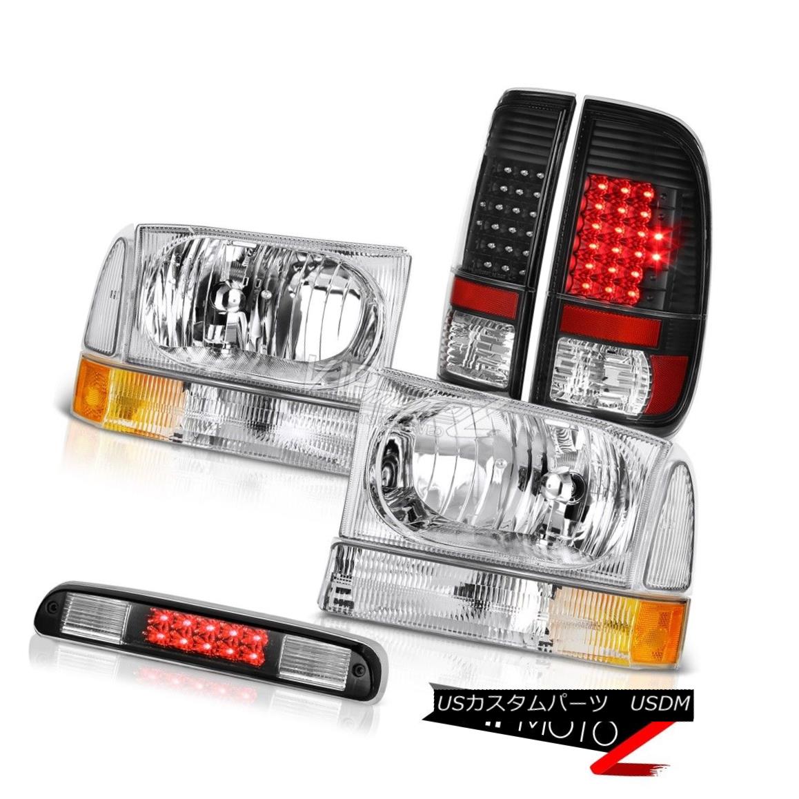 ヘッドライト Crystal Clear Headlights LED Tail Lamps Black 3rd Brake 99-04 F350 King Ranch クリスタルクリアヘッドライトLEDテールランプブラック第3ブレーキ99-04 F350キングランチ 【並行輸入品】