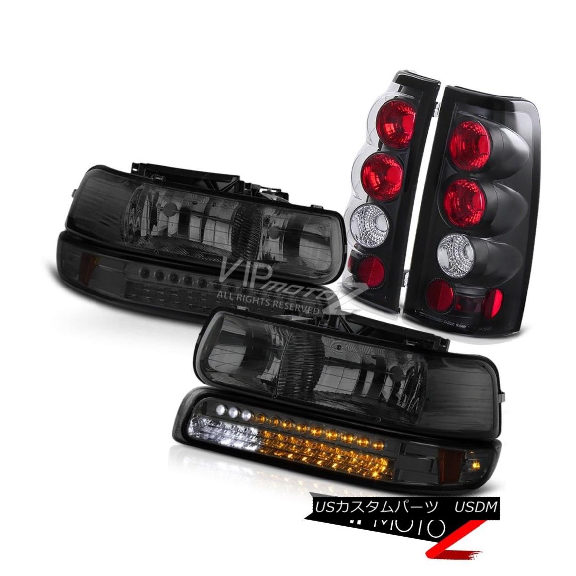 ヘッドライト 99-02 Silverado Extended Regular Headlights Smoke DRL Parking Black Tail Lamps 99-02 Silverado拡張レギュラーヘッドライト煙DRLパーキングブラックテールランプ 【並行輸入品】 51,678円