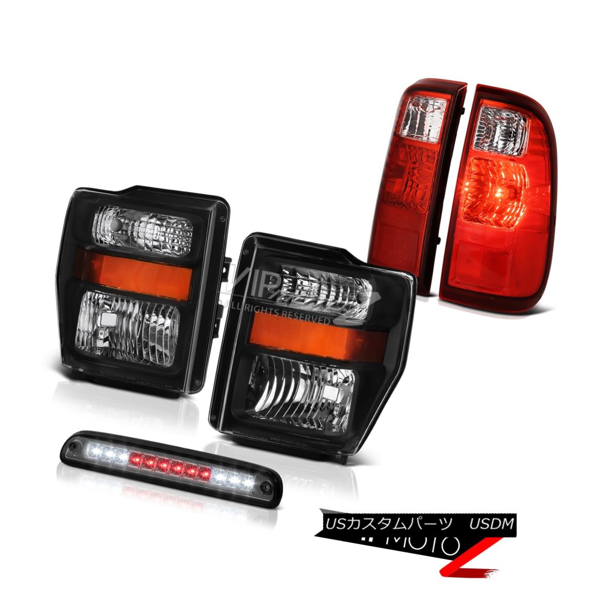 ヘッドライト Black Headlights Headlamp Tint 3rd Brake LED L.E.D Taillamps 2008-2010 F250 6.8L ブラックヘッドライトヘッドランプティント第3ブレーキLED L.E.Dタイルランプ2008-2010 F250 6.8L 【並行輸入品】