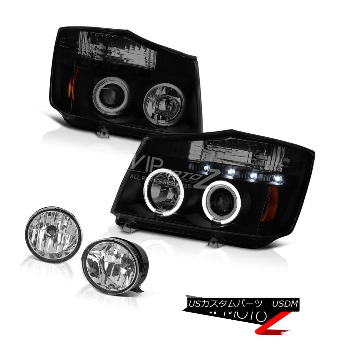 ヘッドライト NEW For 04 05 06 07 08 09 Titan SINISTER BLACK Daytime Headlight Tail Light Fog NEW For 04 05 06 07 08 09タイタンSINISTER BLACKデイタイムヘッドライトテールライトフォグ 【並行輸入品】