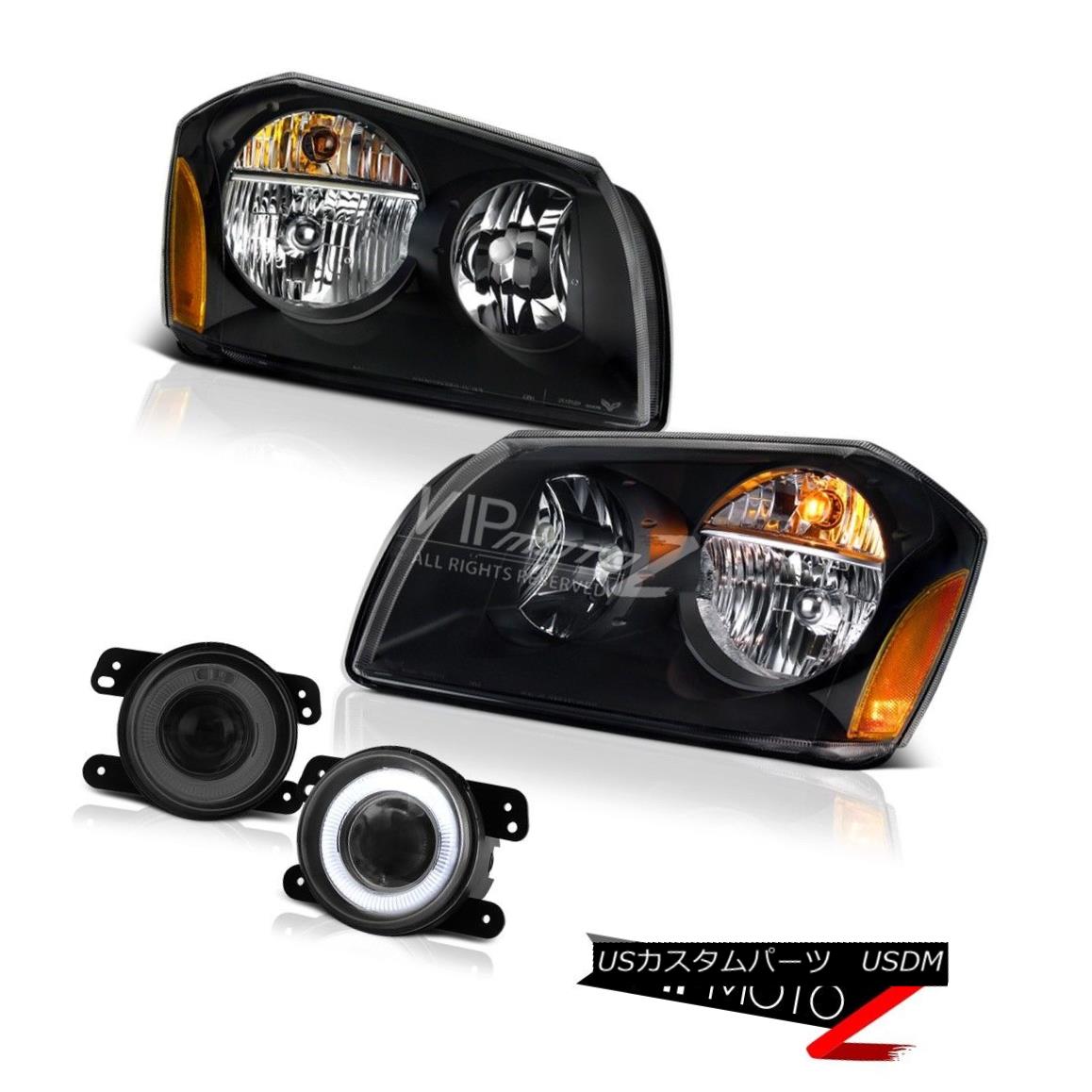 ヘッドライト 05-07 Dodge Magnum Se Smoked Fog Lights Black Headlights Projector Factory Style 05-07ダッジマグナムセムスモークフォグライトブラックヘッドライトプロジェクターファクトリースタイル 【並行輸入品】