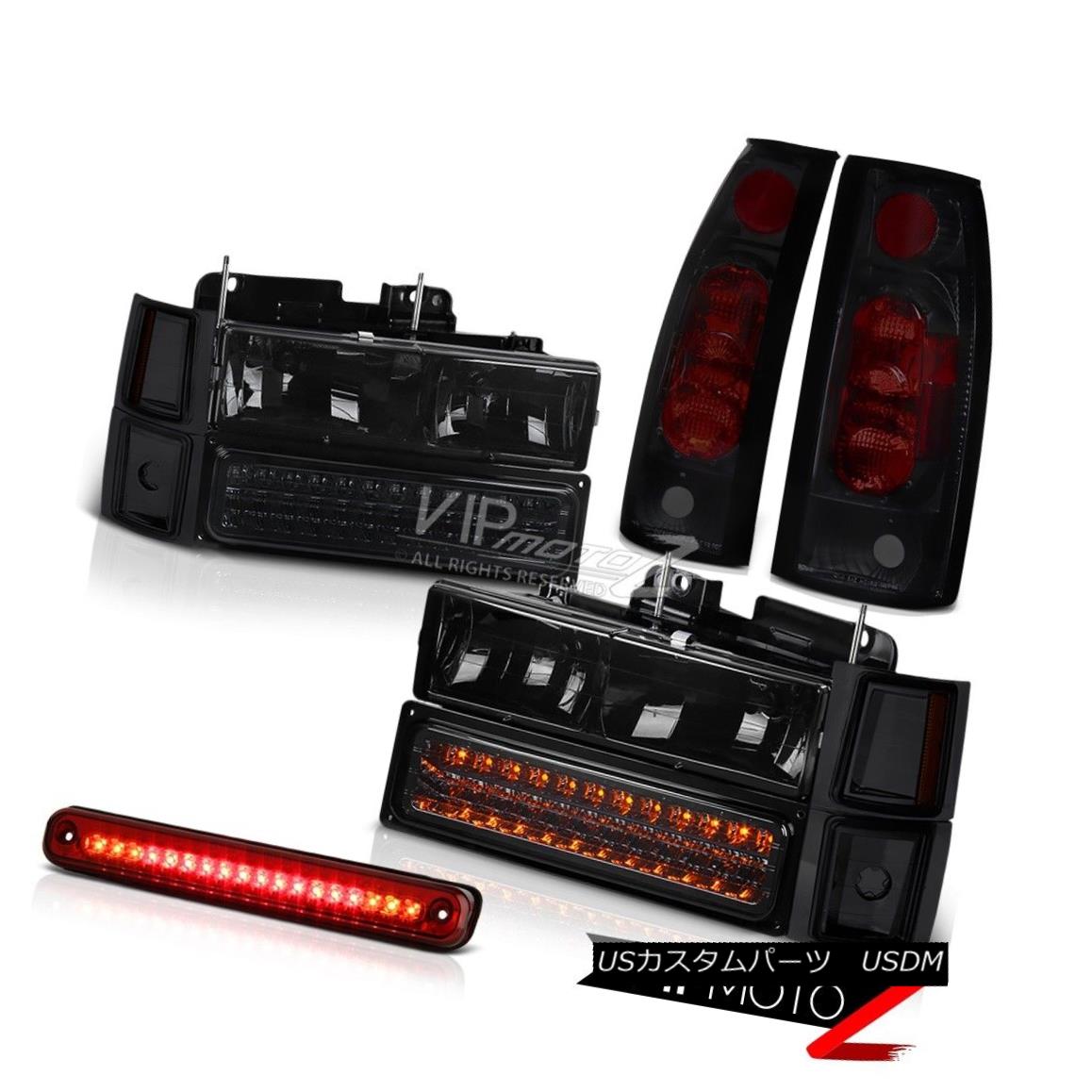 ヘッドライト Silverado 1994-1998 Smoke LED Headlights Taillights Sinister Roof Stop Lamps Red シルバラード1994-1998煙LEDヘッドランプ灯台灯台ランプ 【並行輸入品】