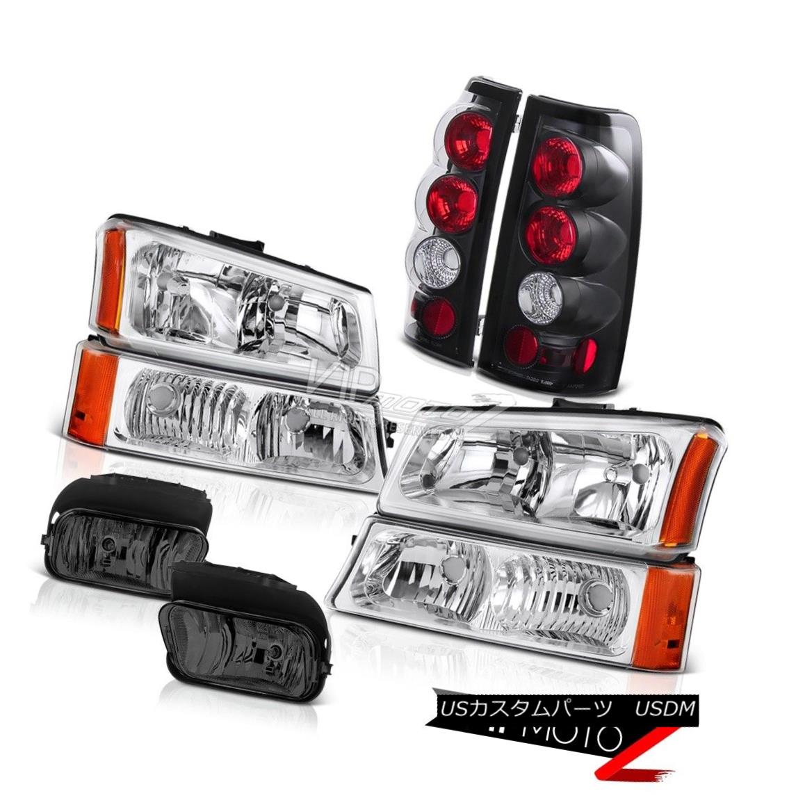 ヘッドライト 03 04 05 06 Silverado WT Bumper Parking Headlights Black Taillights Driving Fog 03 04 05 06シルバラードWTバンパーパーキングヘッドライトブラックティアライトドライビングフォグ 【並行輸入品】