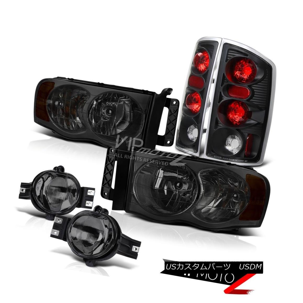 ヘッドライト Dodge Ram Dark Smoke Projector Headlights+Black LED Taillamps+Tinted Fog Lamp ダッジラムダークスモークプロジェクターヘッドライト+ Bla ck LEDタイルランプ+ティント フォグランプ 【並行輸入品】