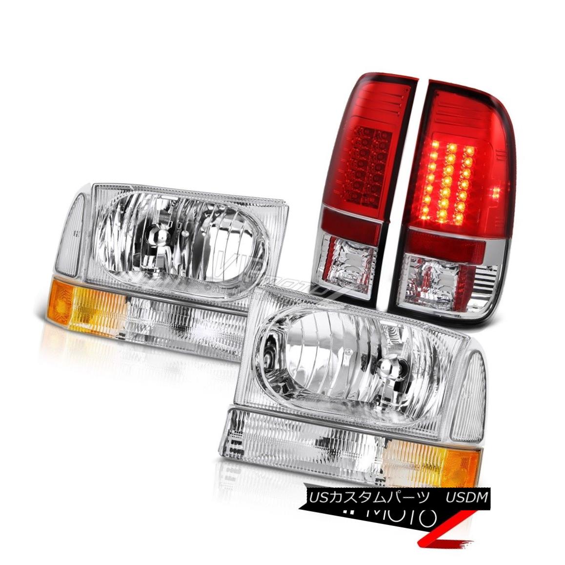 ヘッドライト Chrome Headlights LED Taillamps 99 00 01 02 03 04 Ford F250 F350 F450 SuperDuty クロームヘッドライトLEDタイルランプ99 00 01 02 03 04 Ford F250 F350 F450 SuperDuty 【並行輸入品】