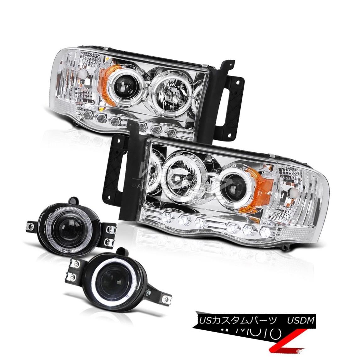 ヘッドライト Chrome Halo LED Projector Headlight Driving Fog Lamps Angel Eye Fog Driving Lamp クロームハローLEDプロジェクターヘッドライトドライビングフォグランプエンジェルアイフォグドライビングランプ 【並行輸入品】 51,678円