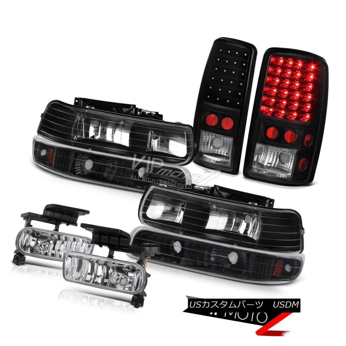 ヘッドライト 2000-2006 Tahoe Black Parking Headlights Tail Lights Assembly LED Driving Fog 2000-2006タホブラックパーキングヘッドライトテールライト組立LEDドライビングフォグ 【並行輸入品】