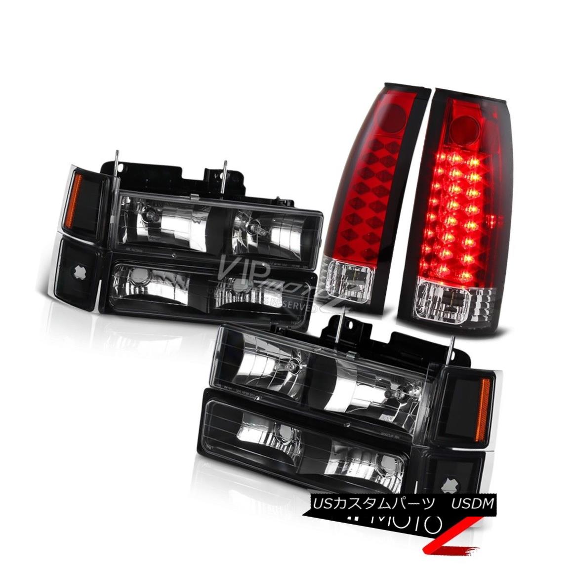 ヘッドライト 94-98 Chevy C10 C/K 1500 2500 3500 2WD 4WD Red LED Tail Corner Head Lights Lamp 94-98シボレーC10 C / K 1500 2500 3500 2WD 4WD赤色LEDテールコーナーヘッドライトランプ 【並行輸入品】