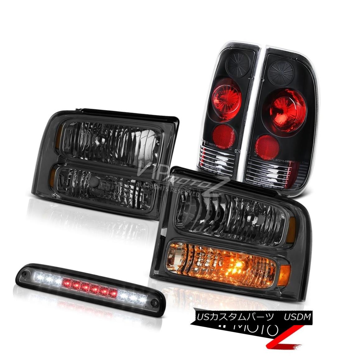 ヘッドライト 2005-2007 Ford F350 Smoke Headlights Black Clear Tail Lamps 3rd Brake Tint LED 2005-2007 Ford F350スモークヘッドライトブラッククリアテールランプ3rdブレーキティントLED 【並行輸入品】