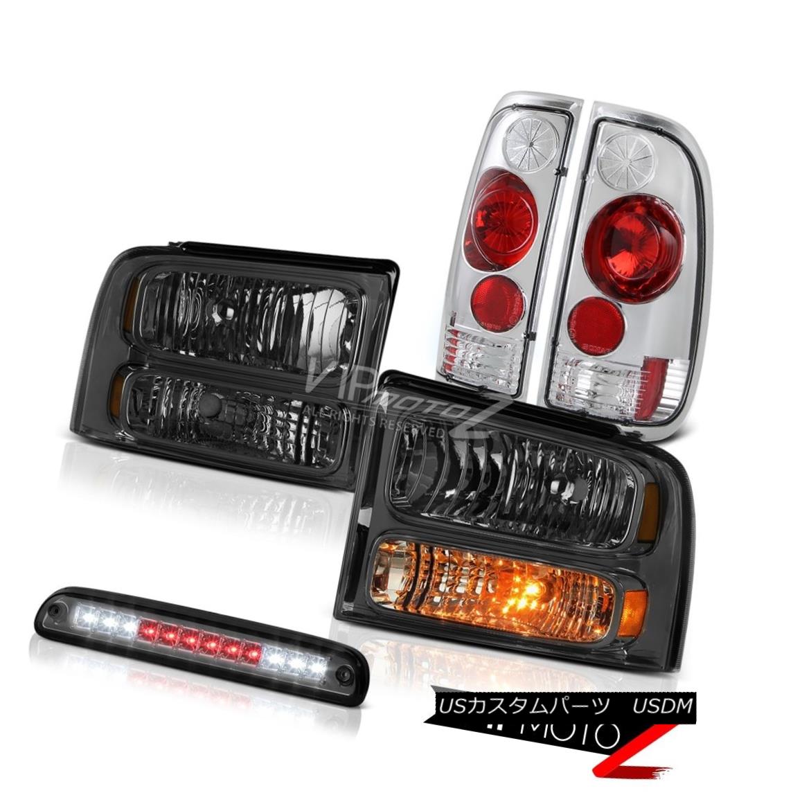 ヘッドライト 2005-2007 F250 FX4 Crystal Headlights Red Clear Tail Lights High Stop LED Smoke 2005-2007 F250 FX4クリスタルヘッドライトレッドクリアテールライトハイストップLEDスモーク 【並行輸入品】