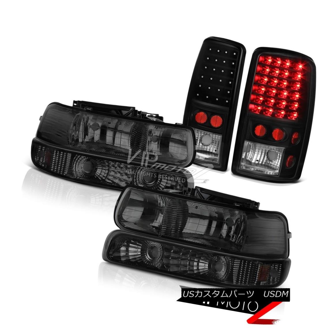 ヘッドライト 2000-2006 Chevy Suburban 1500 Smoke Tinted Signal Headlight SMD Brake Tail Light 2000-2006シボレー郊外1500煙がかかった信号ヘッドライトSMDブレーキテールライト 【並行輸入品】