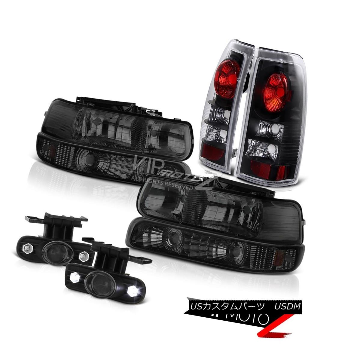 ヘッドライト Smoke Bumper+Headlights Tail Brake Lights Projector Foglamps 1999-2002 Silverado スモークバンパー+ヘッドライト htsテールブレーキライトプロジェクターフォグランプ1999-2002 Silverado 【並行輸入品】