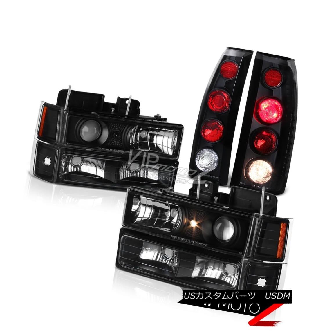 ヘッドライト 1994-1998 Chevy Silverado Suburban Tahoe Black Corner Tail Light Headlights Lamp 1994-1998シボレーシルバラード郊外のタホーブラックコーナーテールライトヘッドライトランプ 【並行輸入品】
