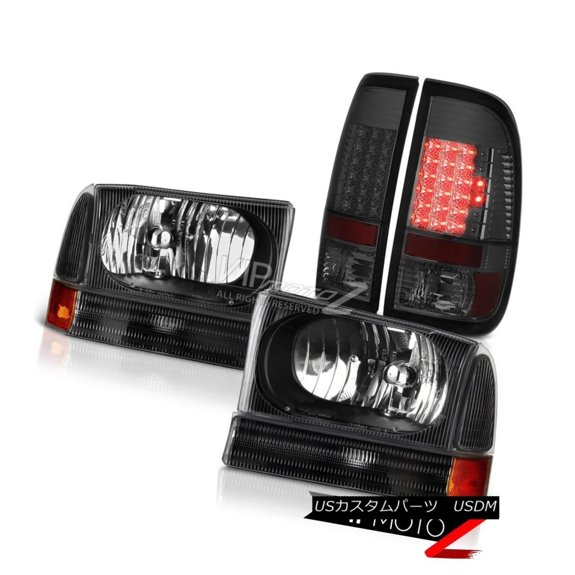 ヘッドライト L+R Inky Black Headlights LED Bulbs Tail Lights Pair 99 00 01 02 03 04 F250 FX4 L + R InkyブラックヘッドライトLED電球テールライトペア99 00 01 02 03 04 F250 FX4 【並行輸入品】