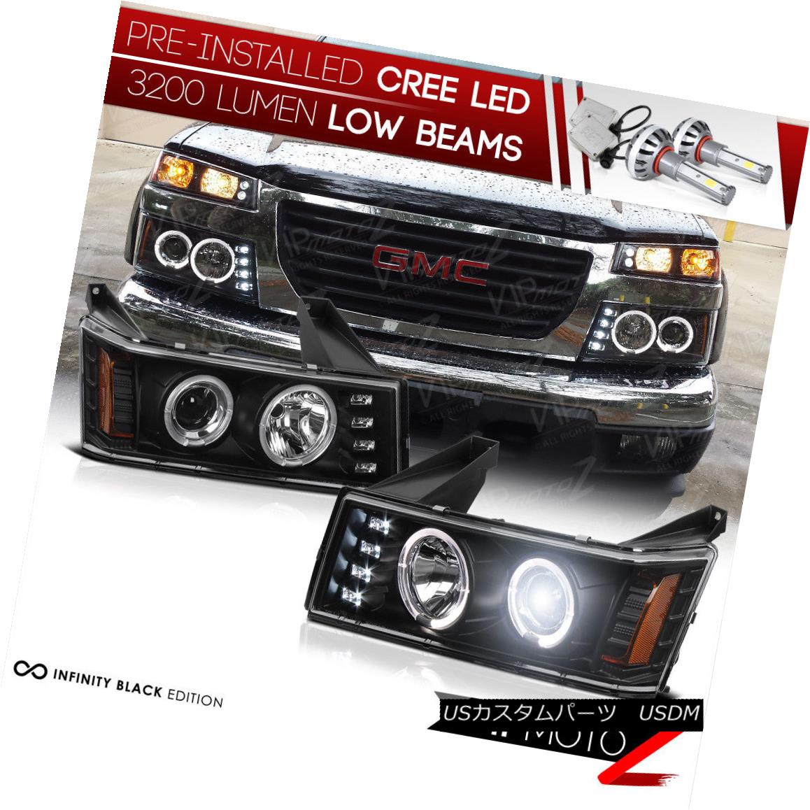 ヘッドライト [CREE LED LOW BEAM] 2004-2012 Chevy Colorado GMC Canyon Halo Projector Headlamp [CREE LED LOW BEAM] 2004-2012シボレー・コロラドGMCキャニオン・ハロー・プロジェクター・ヘッドランプ 【並行輸入品】