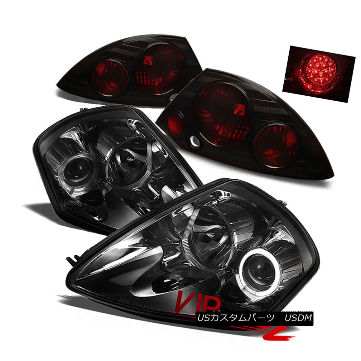 ヘッドライト Projector Headlight w/ Angel Eye + Red Smoke Tail Lamp SOHC Eclipse 2000-2002 プロジェクターヘッドライト（エンジェルアイ+赤い煙テールランプ付き）SOHC Eclipse 2000-2002 【並行輸入品】