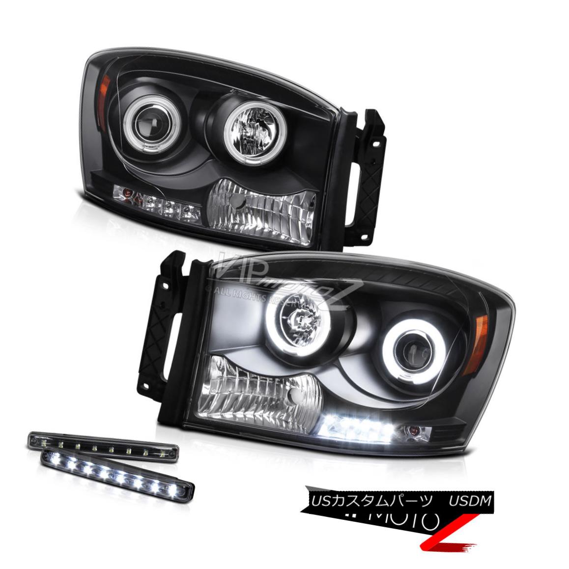 ヘッドライト >>LED LIGHT BAR KIT<< CCFL Halo LED Projector Black Headlight 06-08 Dodge RAM ＆gt;＆lt; LEDライトバーキット＆lt; CCFL Halo LEDプロジェクターブラックヘッドライト06-08 Dodge RAM 【並行輸入品】
