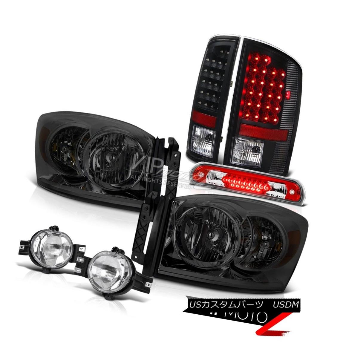 ヘッドライト 2007 2008 Ram WS PAIR Smoke Headlights L.E.D Rear Tail Light Fog Third Brake LED 2007 2008 Ram WS PAIRスモークヘッドライトL.E.Dリアテールライトフォグ第3ブレーキLED 【並行輸入品】