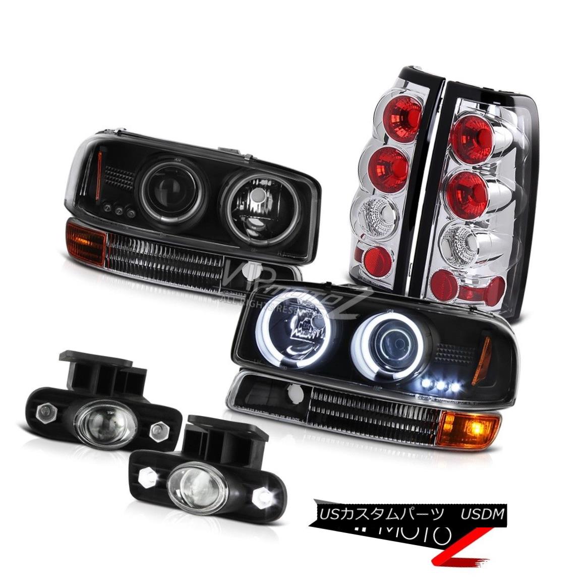 ヘッドライト Devil's Eye CCFL Halo Headlight Brake Lights Glass Projector Fog 99-03 Sierra SL 悪魔の目CCFL Haloヘッドライトブレーキライトガラスプロジェクターフォグ99-03 Sierra SL 【並行輸入品】