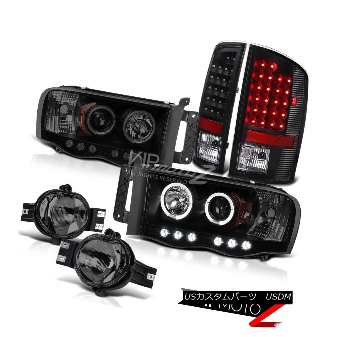 ヘッドライト 02-05 Ram Hemi 5.7L WS 2X Halo LED Projector Headlamp Bright Tail Light Driving 02-05 Ram Hemi 5.7L WS 2X Halo LEDプロジェクターヘッドランプライトテールライト 【並行輸入品】