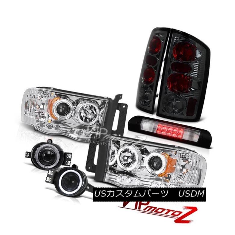 ヘッドライト Halo LED Headlights Smoke Red Tail Lights Fog 3rd Brake 2002-2005 Dodge Ram Hemi Halo LEDヘッドライトスモークテールライトフォグ3rdブレーキ2002-2005 Dodge Ram Hemi 【並行輸入品】