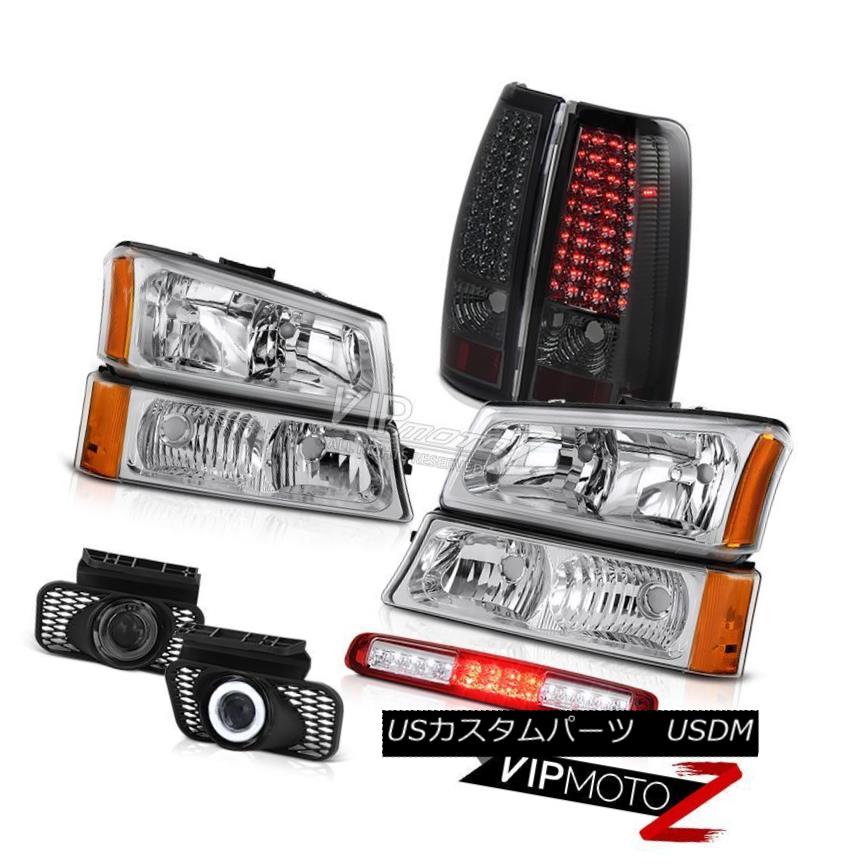 ヘッドライト 03-06 Silverado 3500Hd Headlights Red Third Brake Light Smoked Fog Lamps Tail 03-06 Silverado 3500Hdヘッドライトレッド第3ブレーキライトスモークフォグランプテール 【並行輸入品】