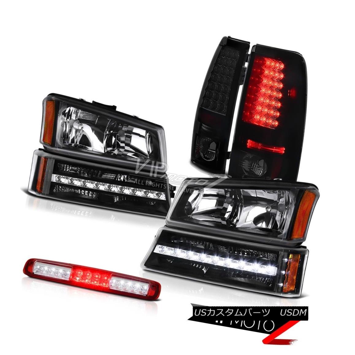ヘッドライト 03 04 05 06 Silverado 3RD Brake Lamp Inky Black Headlamps Parking Brake Lights 03 04 05 06シルバラード3RDブレーキランプインキブラックヘッドランプパーキングブレーキライト 【並行輸入品】