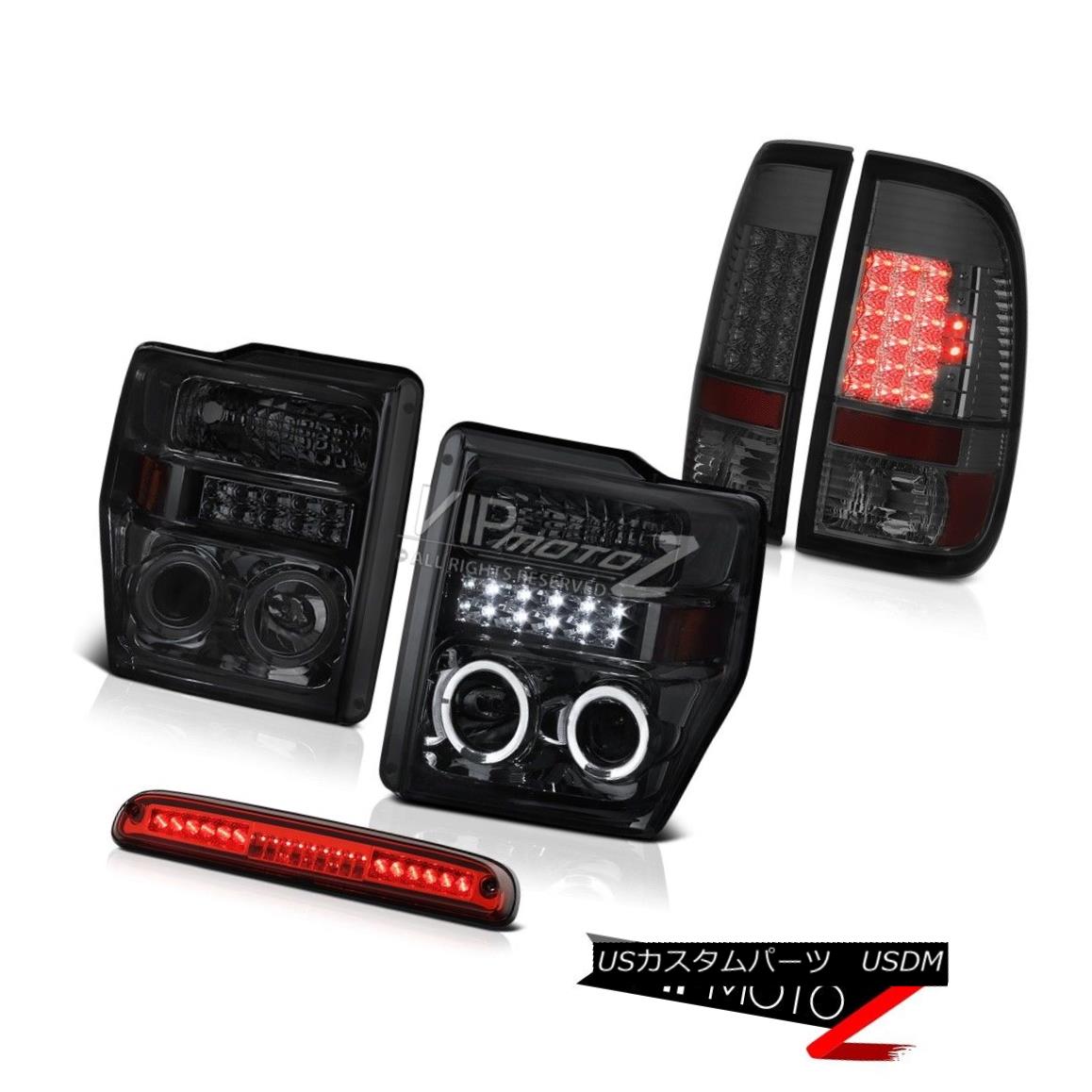 ヘッドライト 08 09 10 F250 6.8L Dark Halo Projector Headlights Signal Tail Lights 3rd Red LED 08 09 10 F250 6.8Lダークハロープロジェクターヘッドライト信号テールライト第3赤色LED 【並行輸入品】