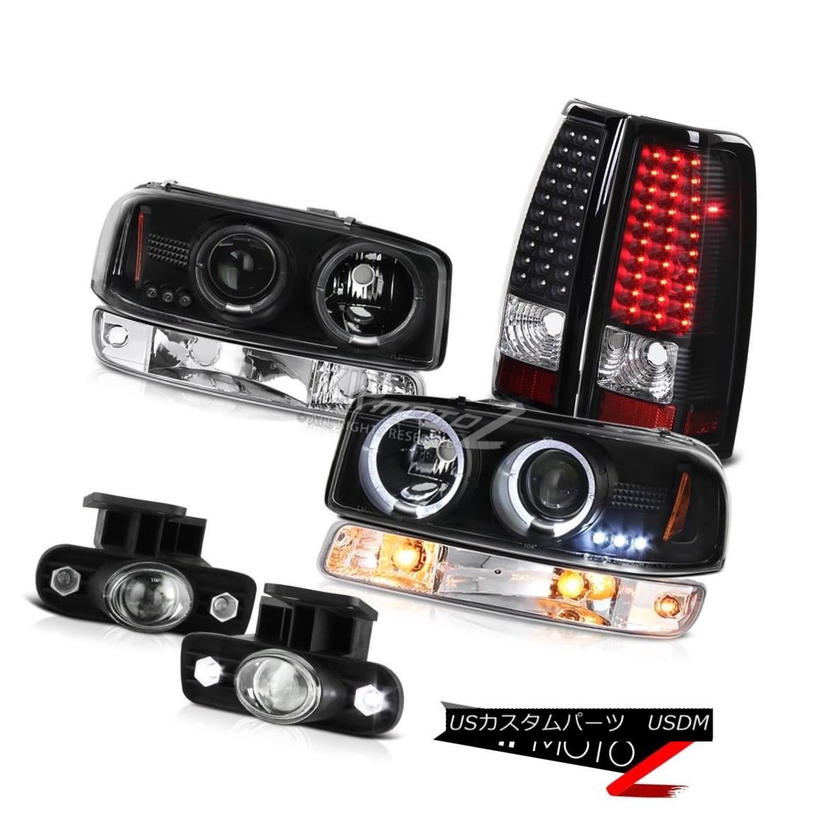 ヘッドライト 99-02 GMC Sierra Foglights infinity black led taillights bumper lamp headlamps 99-02 GMCシエラフォグライティングインフィニティブラックledテールライトバンパーランプヘッドランプ 【並行輸入品】