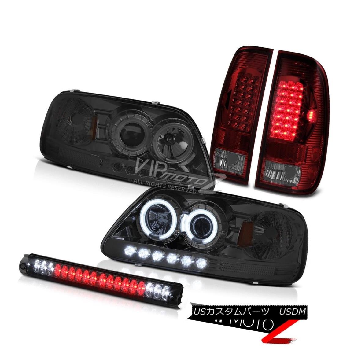 ヘッドライト Brightest Halo Headlight 1997-2003 F150 Burgundy LED Taillight Brake Lights Tint 最も明るいヘイローヘッドライト1997-2003 F150ブルゴーニュLEDティアライトブレーキライトの色合い 【並行輸入品】