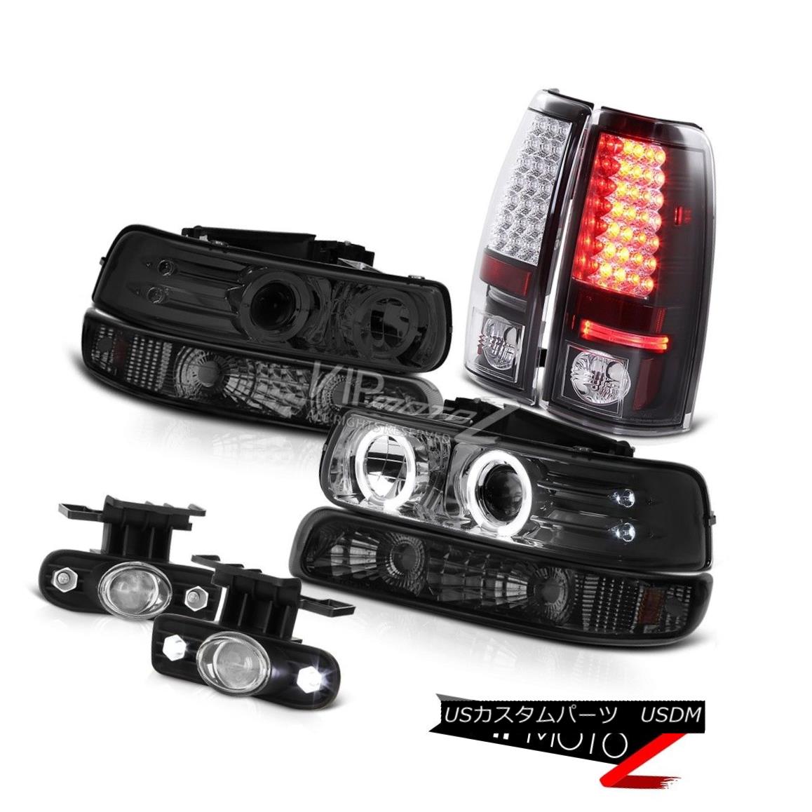 ヘッドライト Projector Headlights Smoke Tinted Parking Black Taillights Fog 99-02 Silverado プロジェクターヘッドライト煙がかかった駐車場ブラックティールライトフォッグ99-02シルバラード 【並行輸入品】