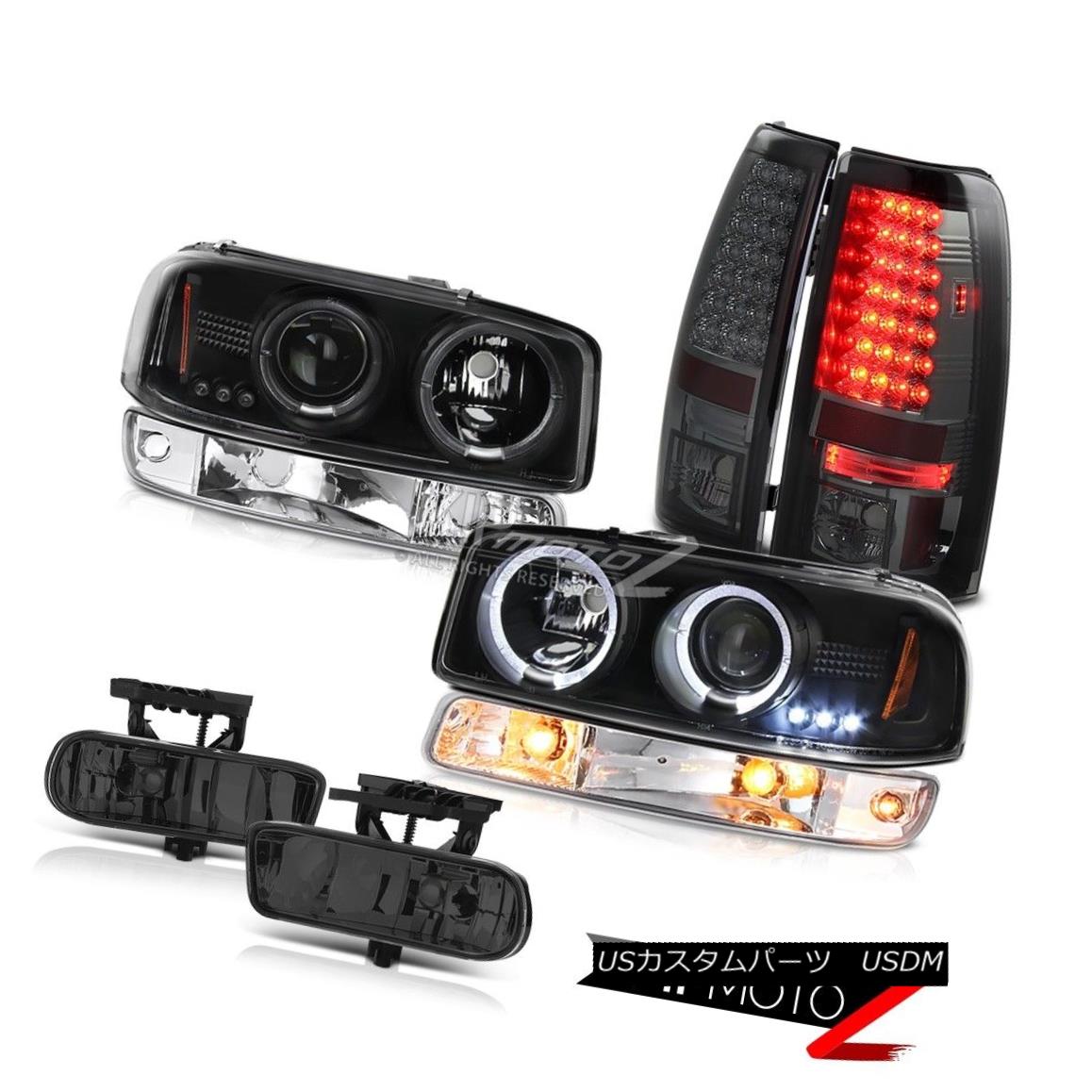 ヘッドライト 99 00 01 02 Sierra 6.0L Fog lights led parking brake light inky Black Headlights 99 00 01 02 Sierra 6.0Lフォグライトは、駐車ブレーキライトinkyブラックヘッドライトを導いた 【並行輸入品】