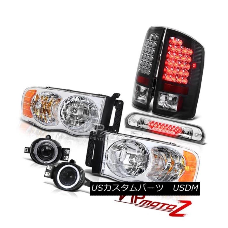 ヘッドライト 2002-2005 Ram V8 New Headlights Black LED Tail Lamp Chrome Fog Third Brake Cargo 2002-2005 Ram V8新型ヘッドライトブラックLEDテールランプクロムフォグ第3ブレーキ貨物 【並行輸入品】
