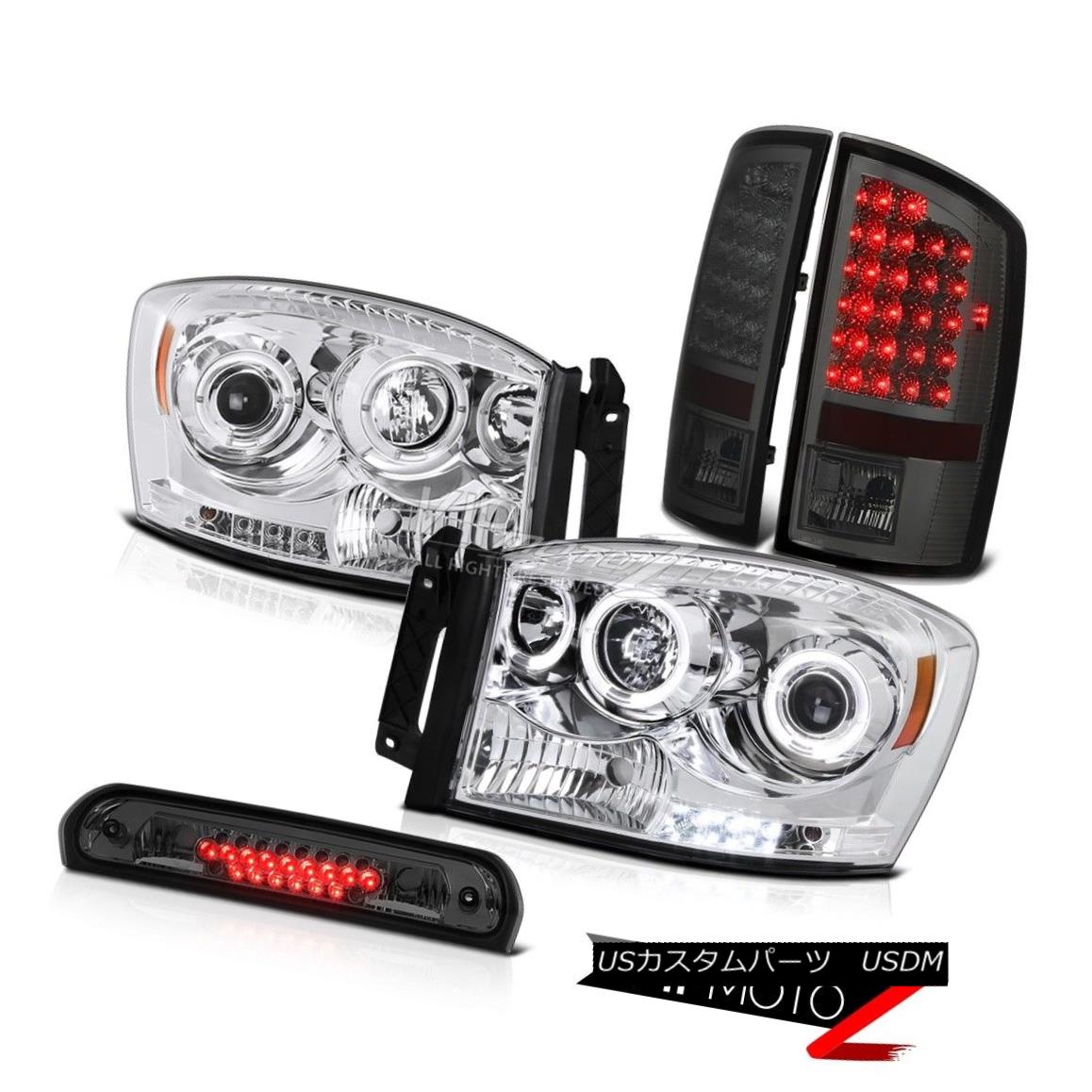 ヘッドライト 2006 Dodge Ram 1500 Angel Eye Projector Headlights Smoke LED Taillamp High Brake 2006ダッジラム1500エンジェルアイプロジェクターヘッドライトスモークLEDタイルランプハイブレーキ 【並行輸入品】