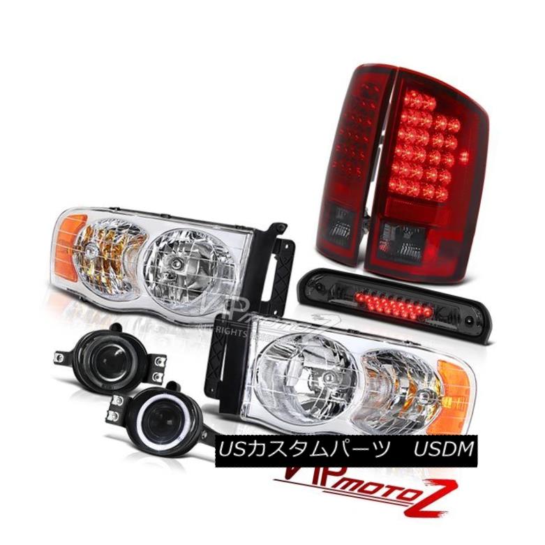 ヘッドライト 2002-2005 Ram 1500 Euro Headlights LED Tail Lights Driving Fog Smoke Third Brake 2002-2005ラム1500ユーロヘッドライトLEDテールライトドライビングフォグスモークサードブレーキ 【並行輸入品】