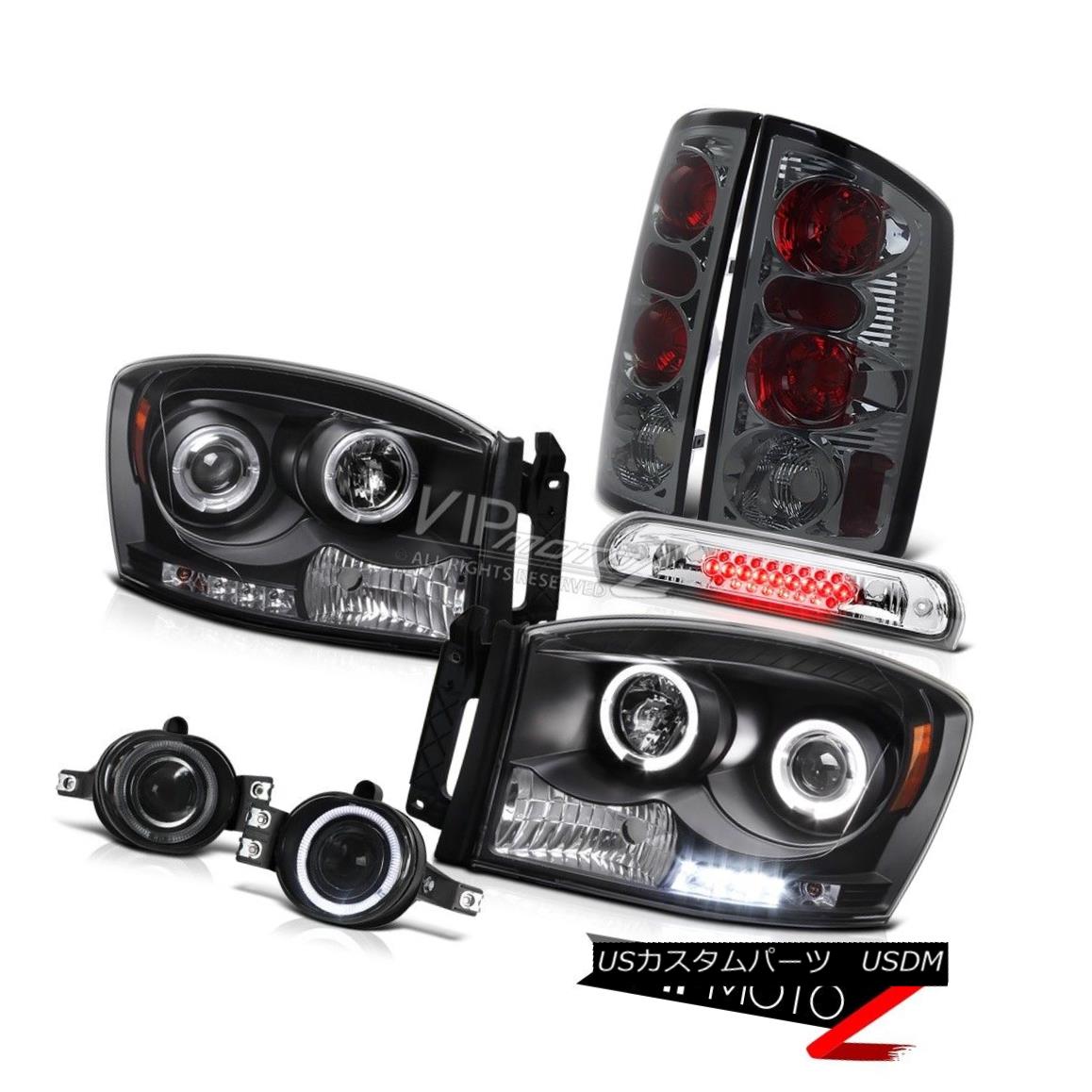 レビューを書けば送料当店負担 ライト ランプ Light Tail Red Smoke Headlights Led Halo Matte ヘッドライト Foglamp V8 Ram Dodge 06 Stop Roof マットハローledヘッドライトスモークテールライトfoglamp V8 Ram Dodge 06 Stop Roof Zambettis Com