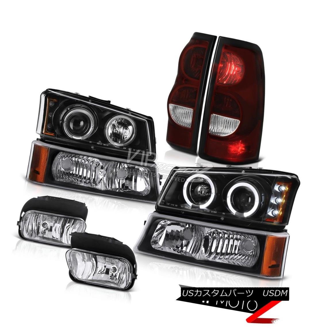 ヘッドライト 03-06 Chevy Silverado Euro Chrome Fog Lamps Tail Signal Lamp Projector Headlamps 03-06 Chevy Silveradoユーロクロームフォグランプテールシグナルランププロジェクターヘッドランプ 【並行輸入品】