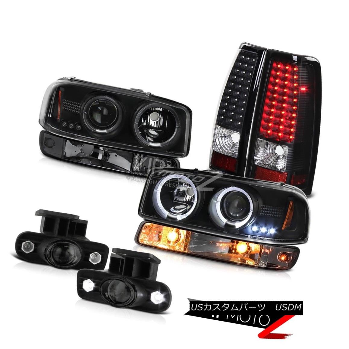 ヘッドライト 99-02 GMC Sierra Smoked fog lamps smd tail parking light Headlights Dual Halo 99-02 GMC Sierraスモークフォグランプsmdテールパーキングライトヘッドライトデュアルヘイロー 【並行輸入品】