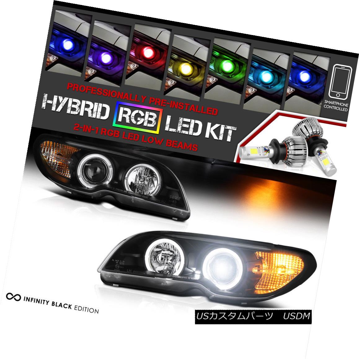 ヘッドライト [Adjustable Color LED Low Beam] 2004 2005 BMW E46 2DR Coupe 325ci Halo Headlight [調整可能なカラーLEDロービーム] 2004 2005 BMW E46 2DRクーペ325ciハローヘッドライト 【並行輸入品】