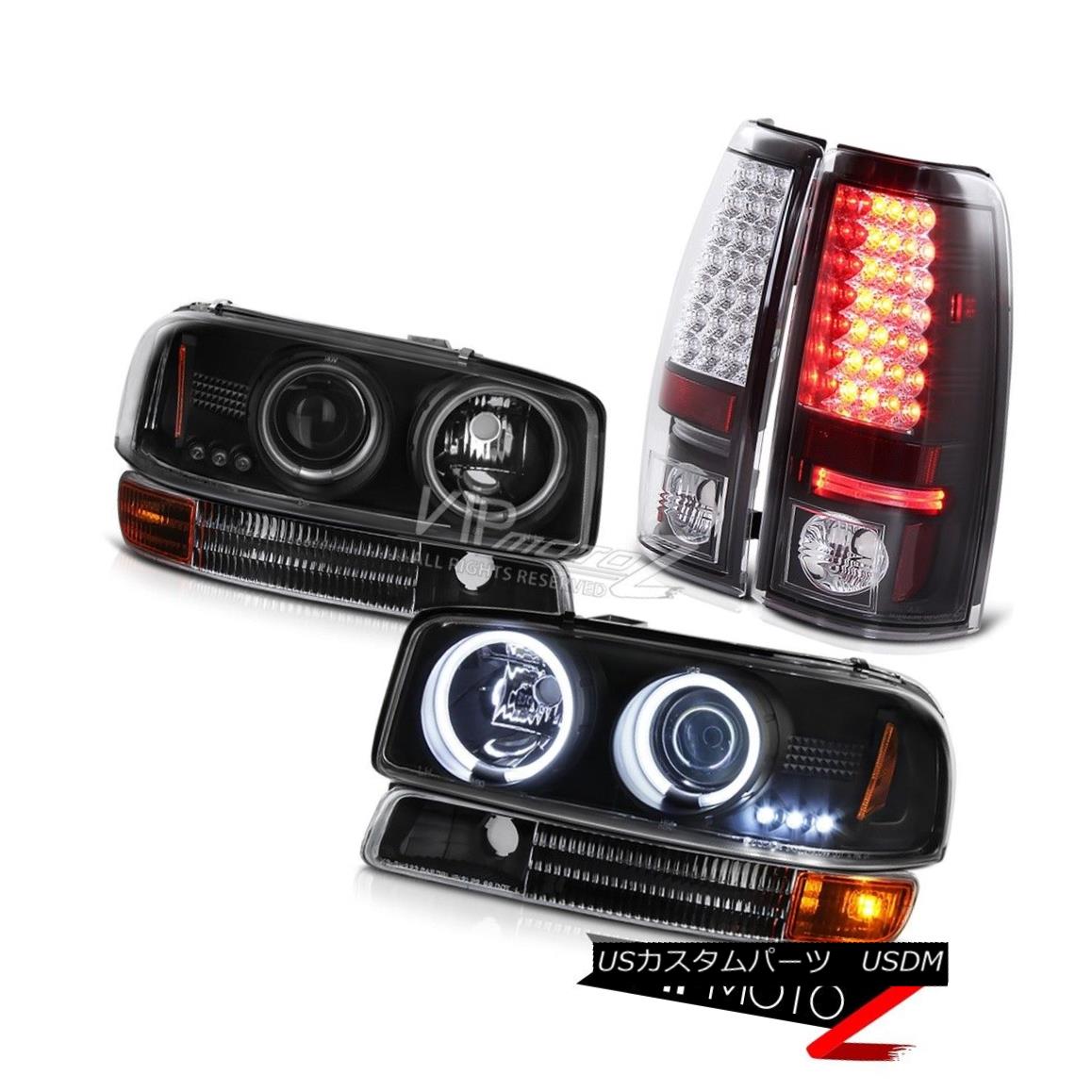ヘッドライト 1999-2003 Sierra SLE Angel Eye CCFL Headlamps Bumper LED SMD Tail Light Assembly 1999-2003シエラSLEエンジェルアイCCFLヘッドランプバンパーLED SMDテールライトアセンブリ 【並行輸入品】