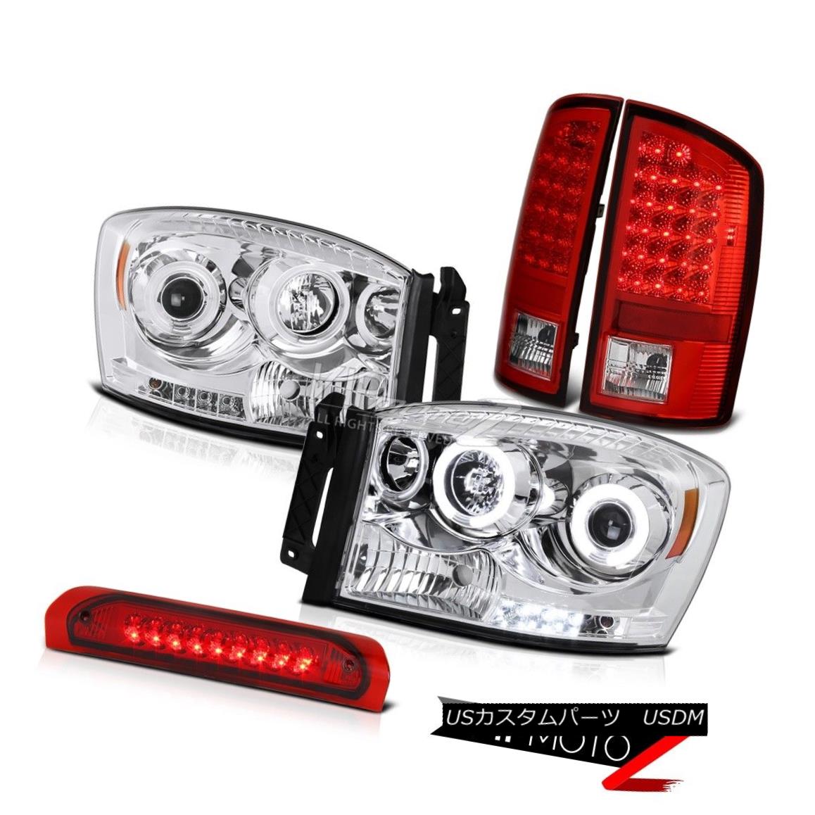 ヘッドライト CCFL Halo Projector Headlight+RED/CLEAR LED Taillamp+3rd Bake Lamp Dodge RAM 06 CCFL Haloプロジェクターヘッドライト+ RED / CLEAR LEDテールランプ+ 3rdブレーキランプDodge RAM 06 【並行輸入品】