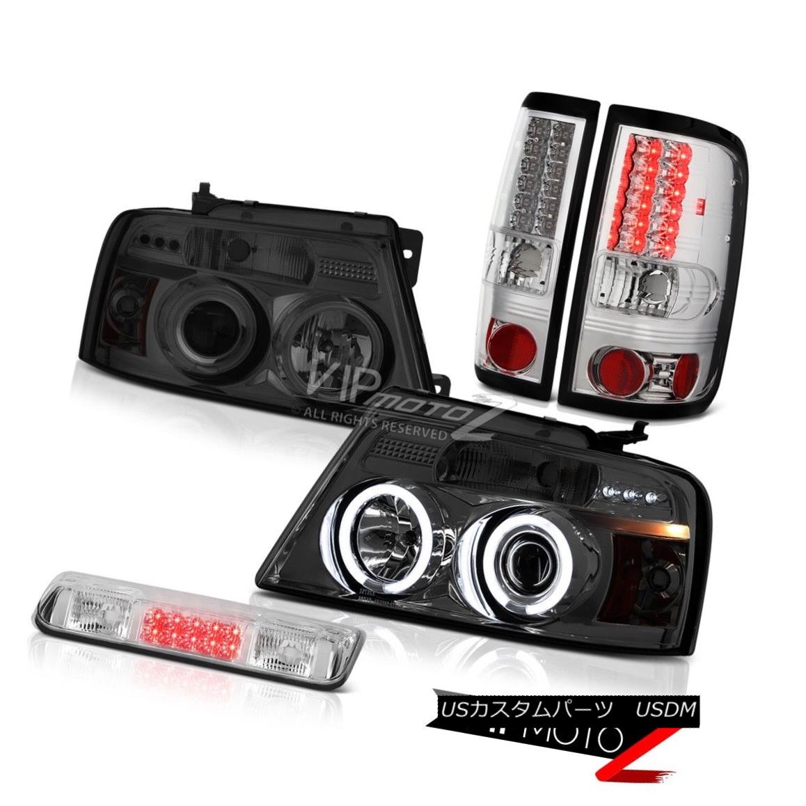 ヘッドライト 2004-2008 Ford F150 XL Roof Brake Light Smokey Headlights Tail Lamps CCFL Ring 2004-2008フォードF150 XLルーフブレーキライトスモーキーヘッドライトテールランプCCFLリング 【並行輸入品】